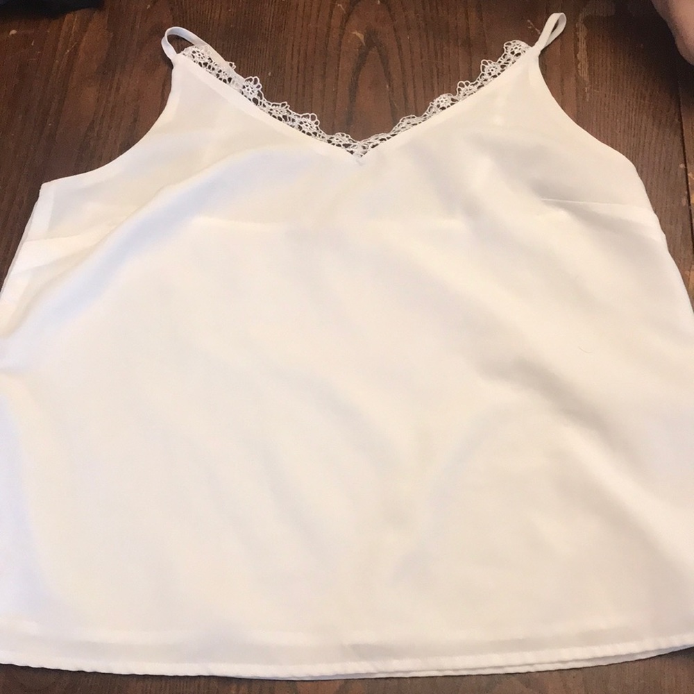 White spaghetti strap top